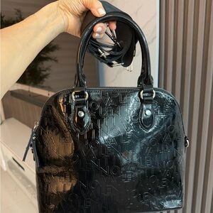 Valentino Shiny Black Satchel